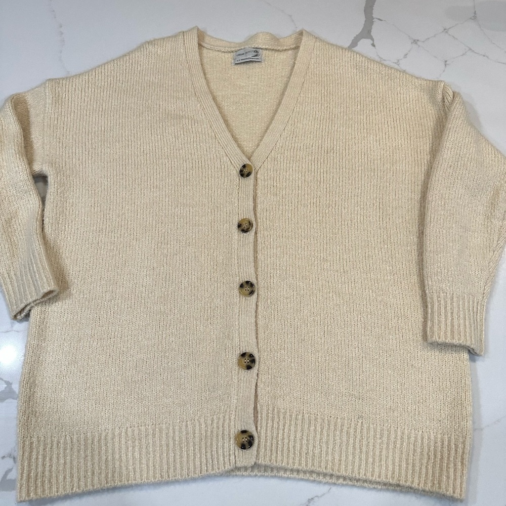 Urban Outfitters Oversized Cream Cardigan-Size Small